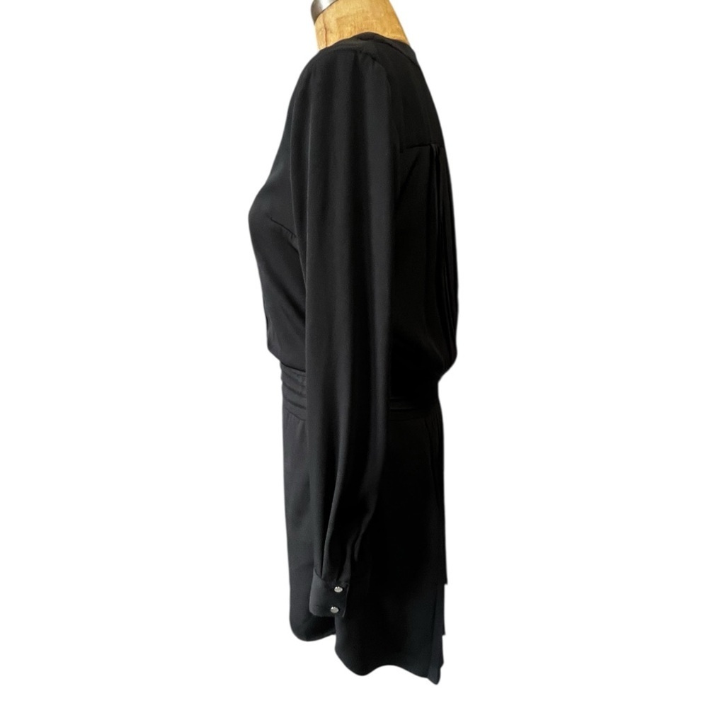 White House Black Market Black Long Sleeve Dress EUC 0 - Picture 4 of 10